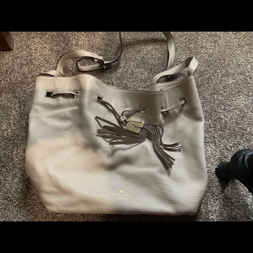 Taupe Kate spade large crossbody purse